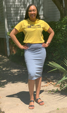 "Kelsey" Pencil Skirt- Cement (Plus Size Available)